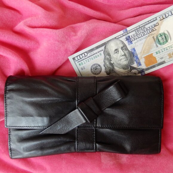 Mint Auth.Furla wallet Stunning with Fancy Bow Tie - Picture 1 of 16